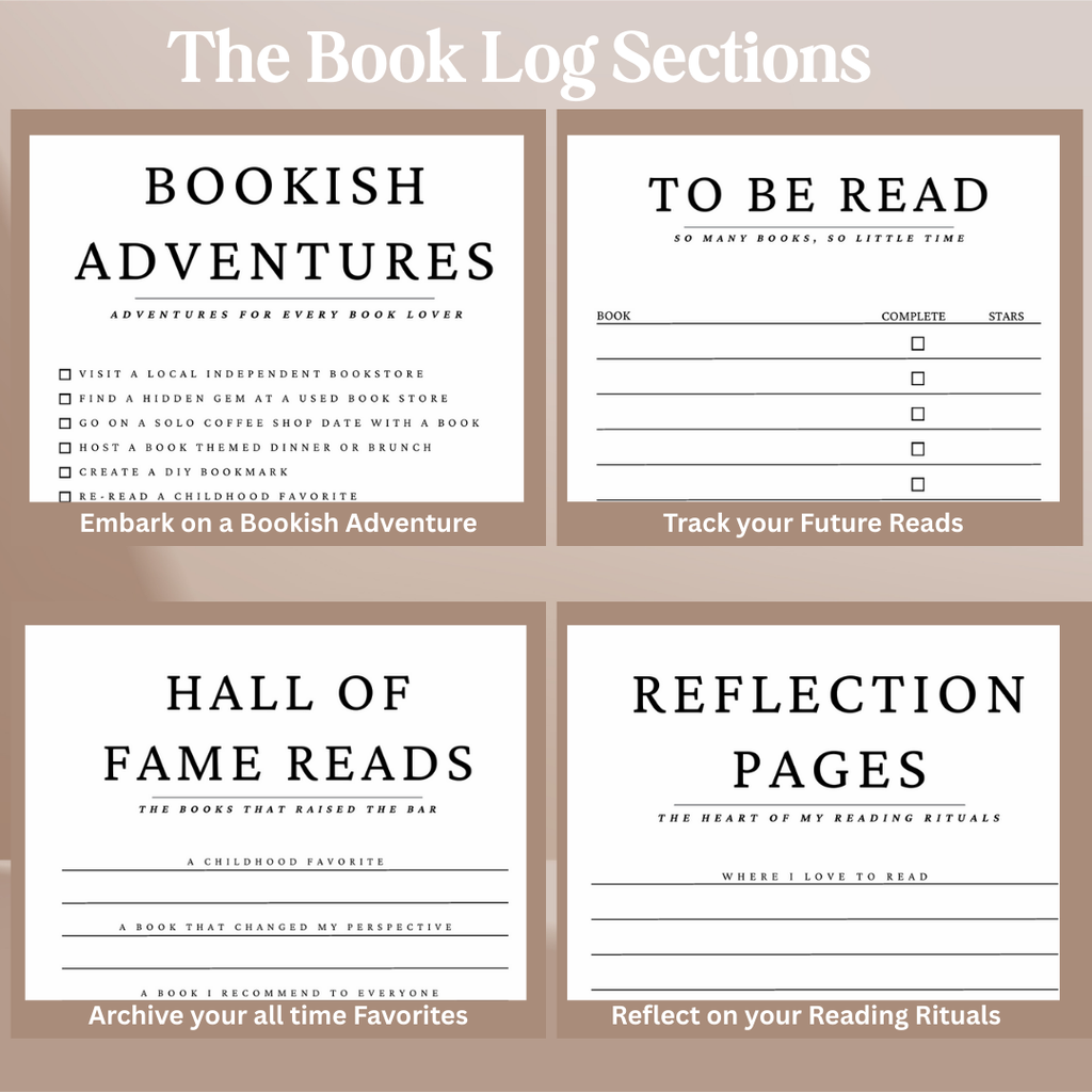 Reading Journal for Book Enthusiast - Hardcover Book Log with 120 Review Pages