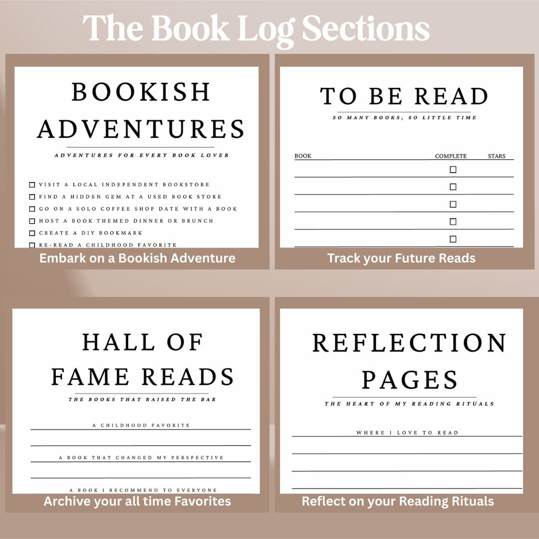 Reading Journal for Book Enthusiast - Hardcover Book Log with 120 Review Pages