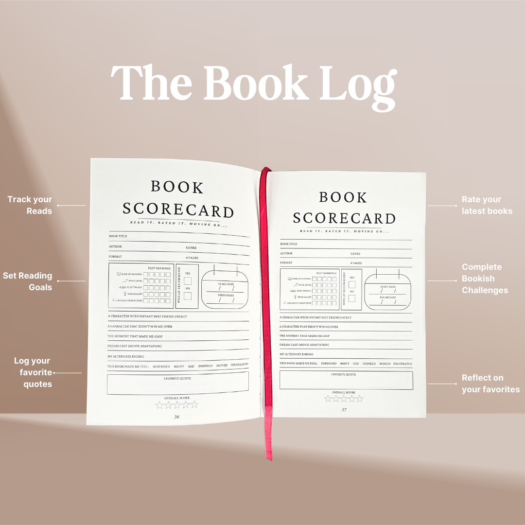 Reading Journal for Book Enthusiast - Hardcover Book Log with 120 Review Pages