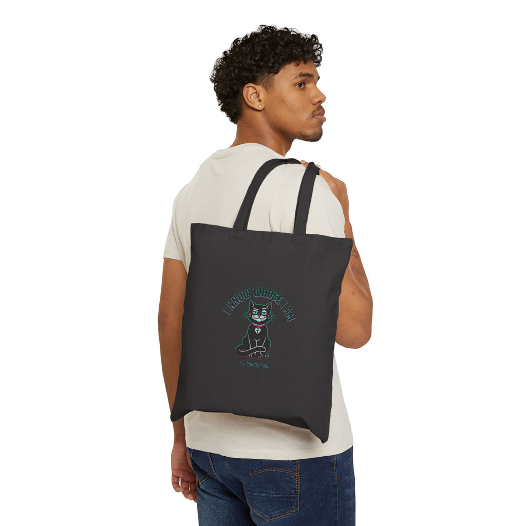 "I Know Whose I Am" 1 Peter 2:9-Cotton Canvas Tote Bag