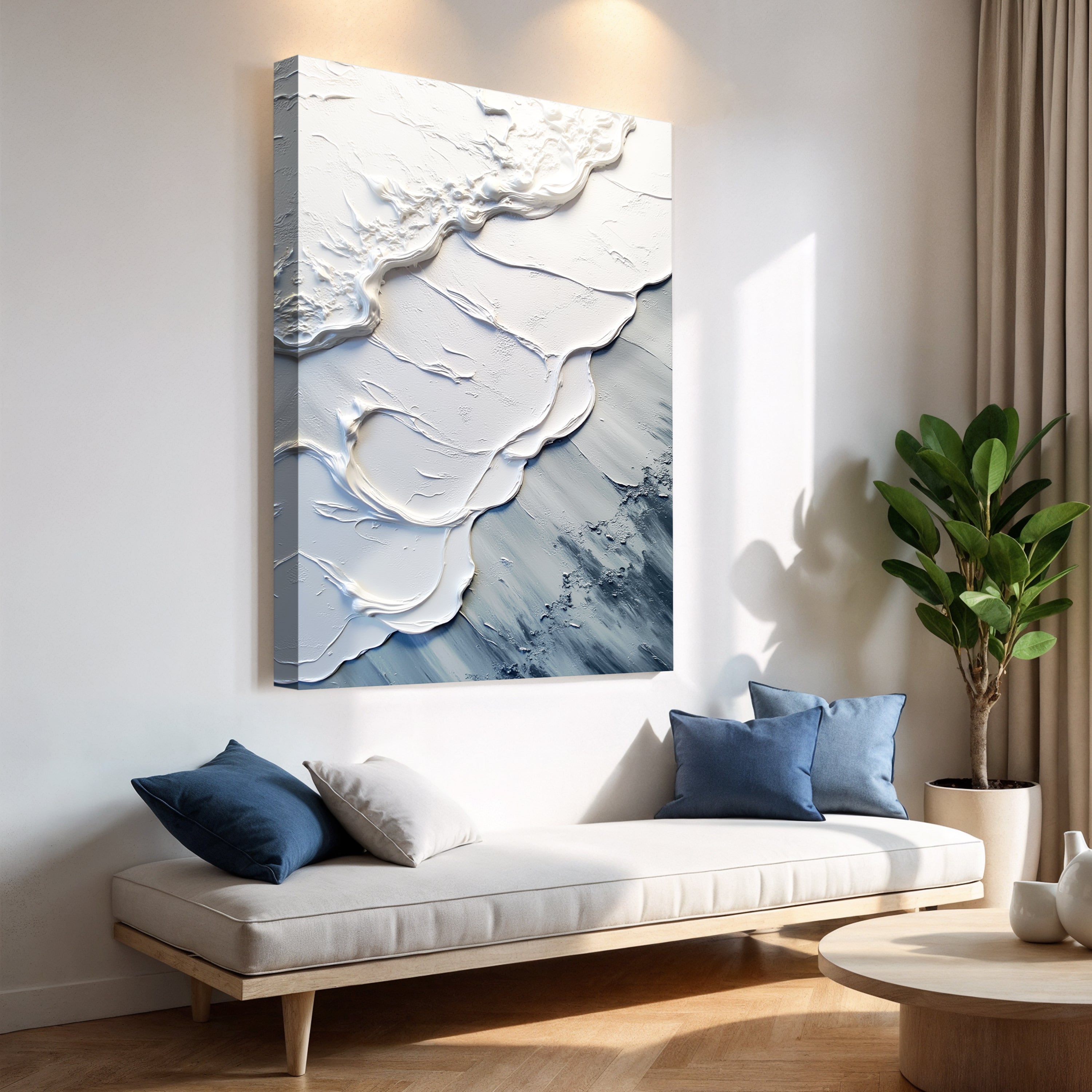 PEACEFUL and RELAXING Abstract Minimalist Wave Wall Art II