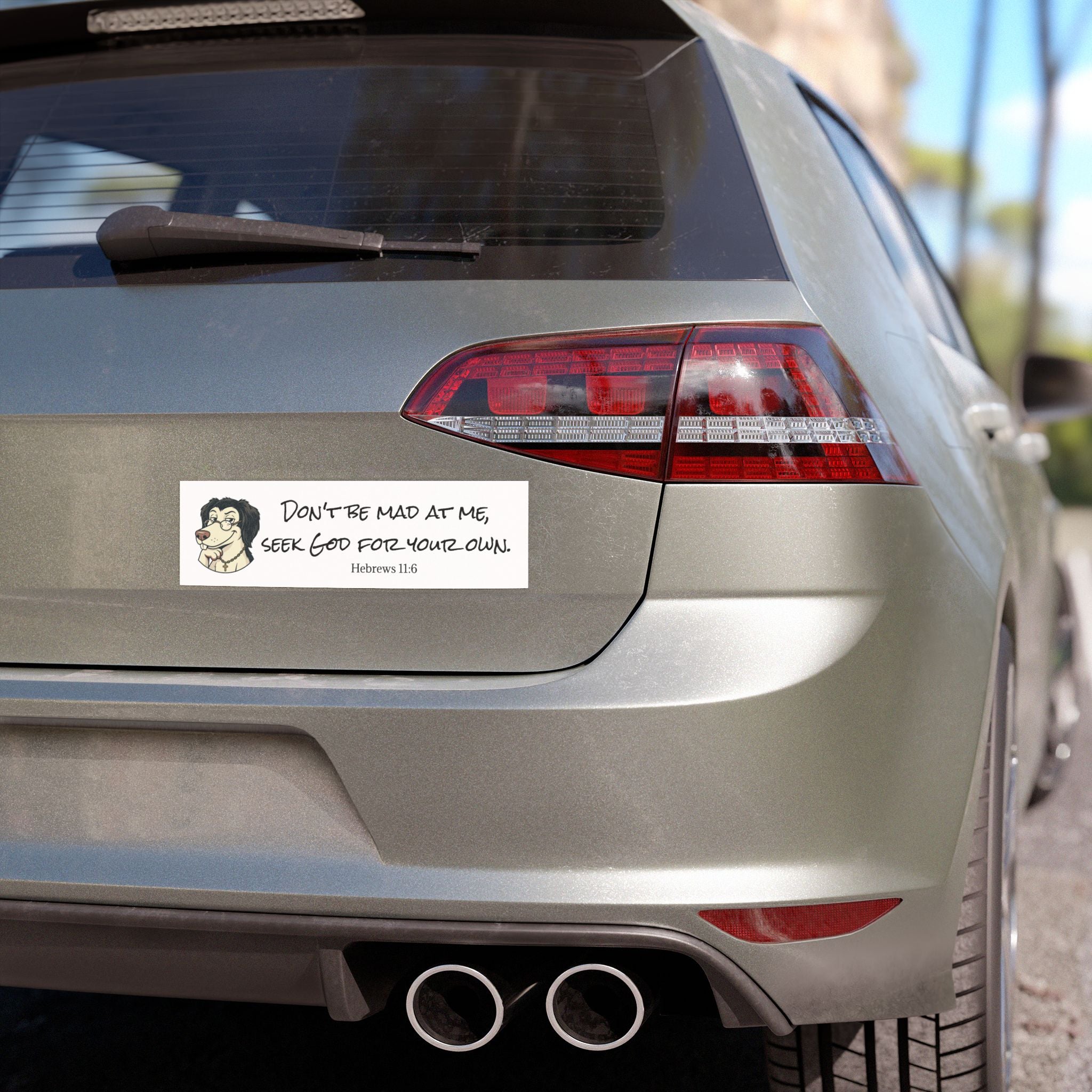 "Don't be Mad at Me, Seek God for Your Own" Hebrews 11:6-Car Magnets