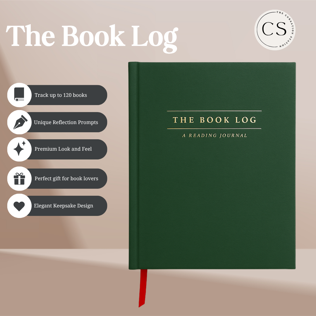 Reading Journal for Book Enthusiast - Hardcover Book Log with 120 Review Pages