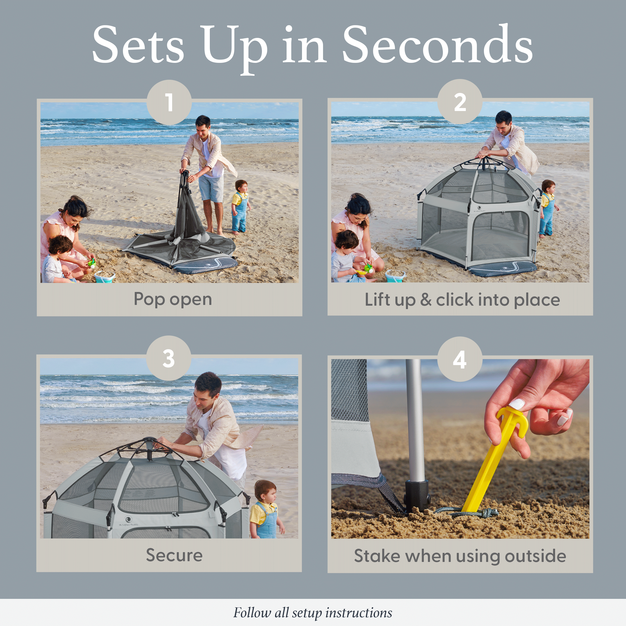 Pop 'N Go® Playpen Great for Backyards, Sleepovers, Parks, Beaches, Preschools-5 Colors