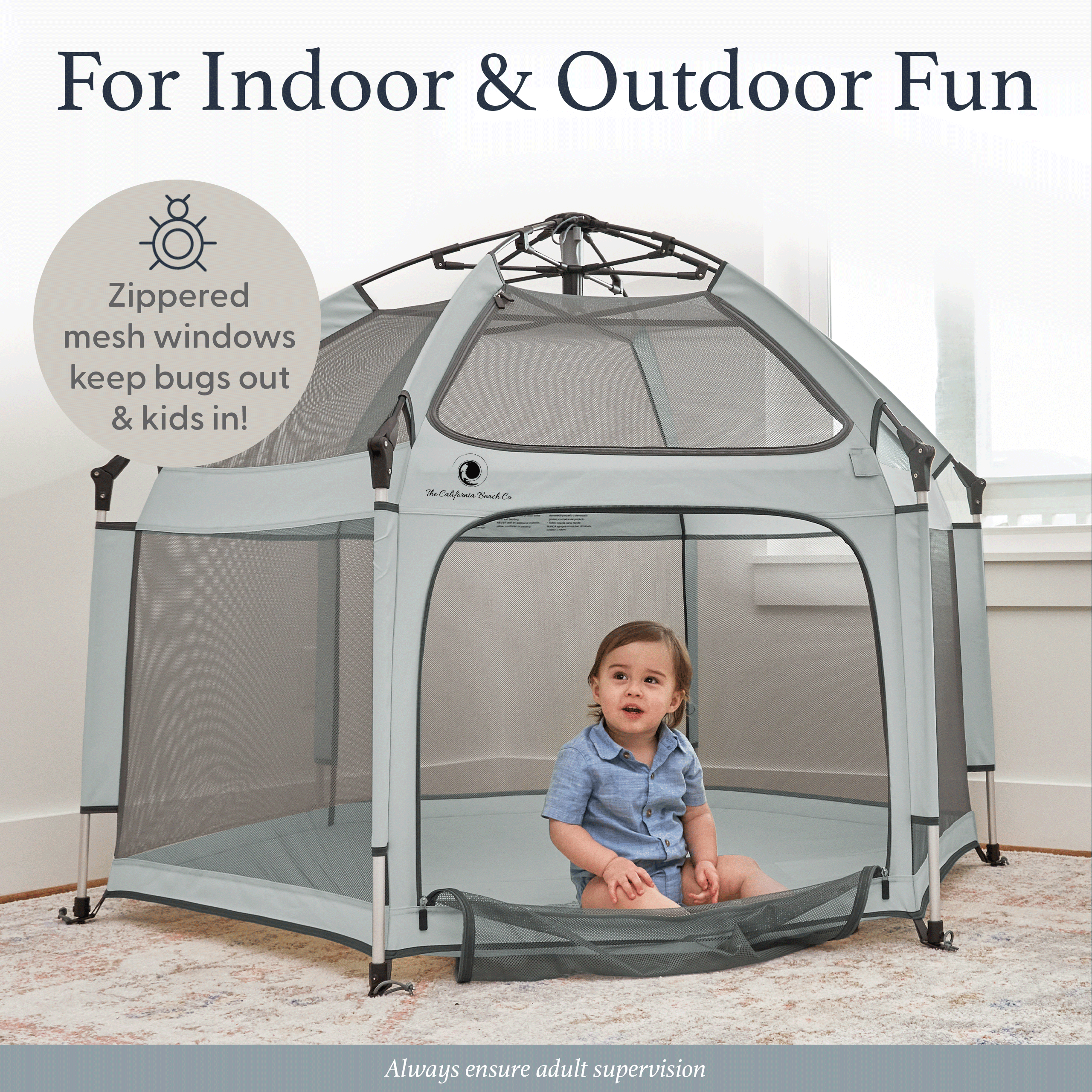 Pop 'N Go® Playpen Great for Backyards, Sleepovers, Parks, Beaches, Preschools-5 Colors