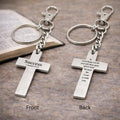 Success Scripture Cross Keychain - Inspirational Bible Verse Gift