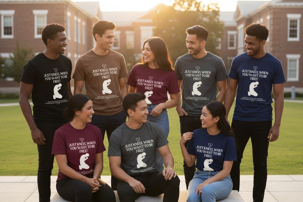 "Just kneel when you want to be free," ~John 14:6-Unisex Max Heavyweight Short Sleeve S-7XL