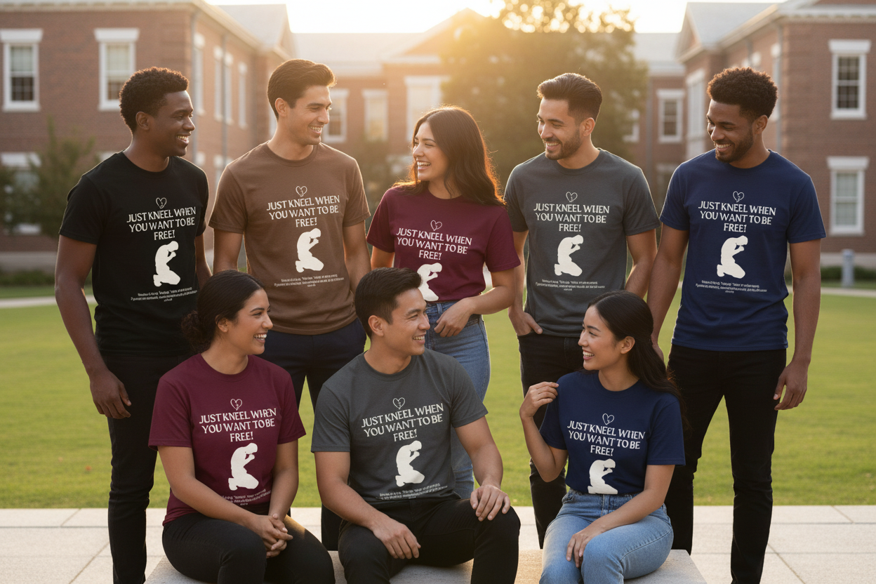 "Just kneel when you want to be free," ~John 14:6-Unisex Max Heavyweight Short Sleeve S-7XL
