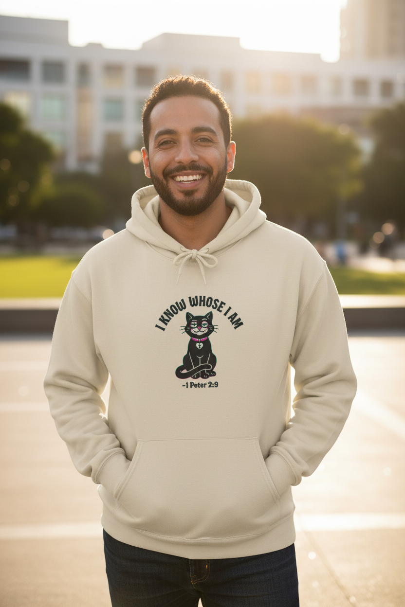 Middle Eastern man wearing sand hoodie outdoors