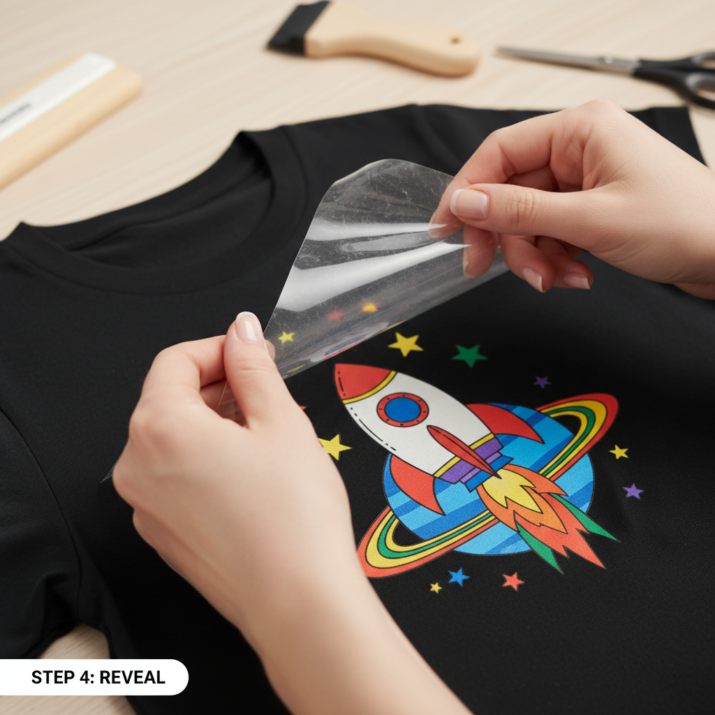 Step 4: Peel away transfer film