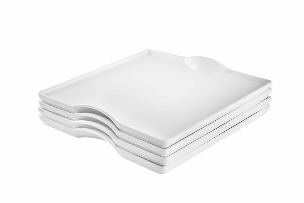 Elegance and Elevation/Square Porcelain Dinnerware Set