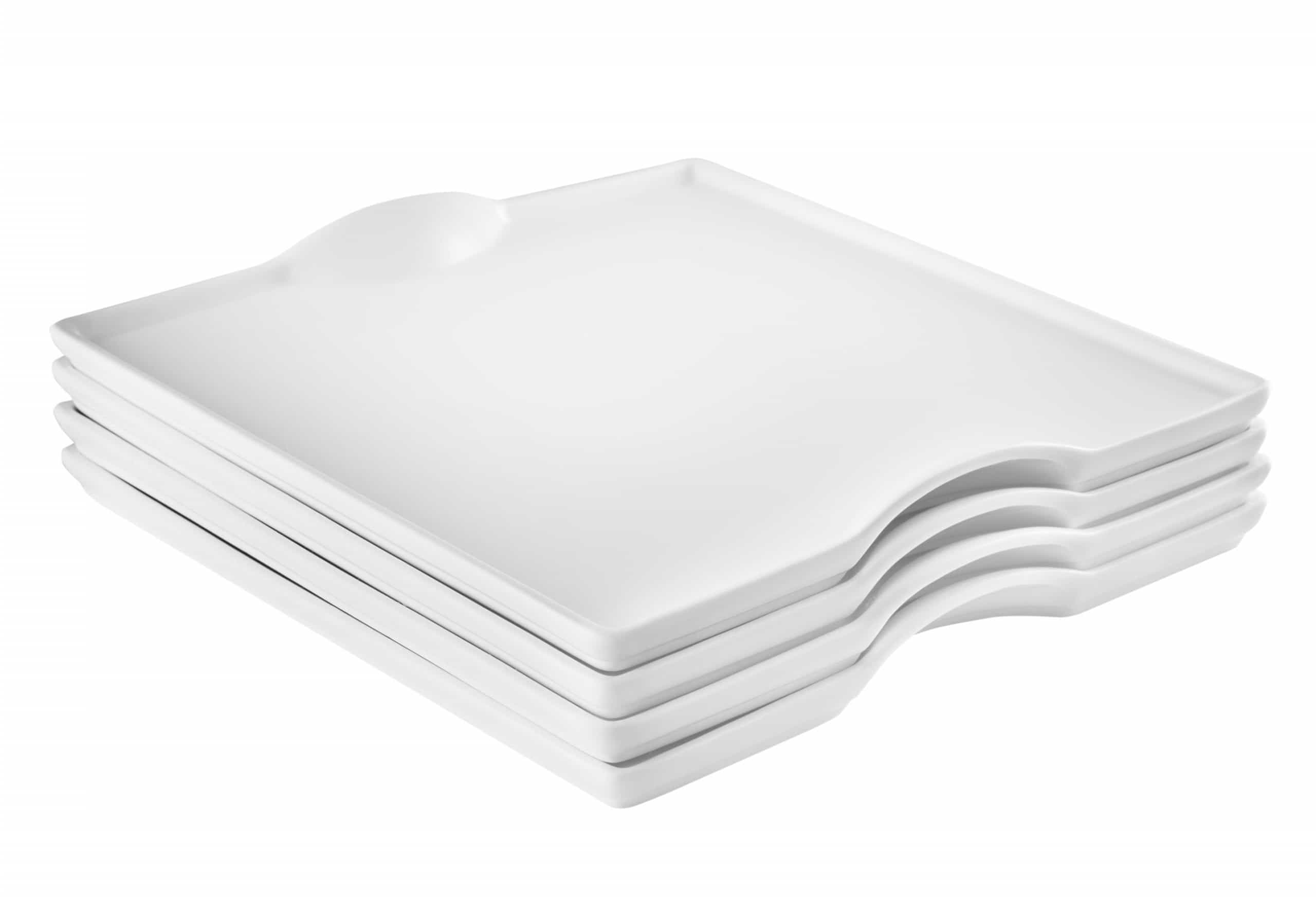 Elegance and Elevation/Square Porcelain Dinnerware Set